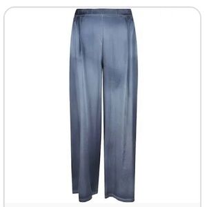 New Avant Toi Hand Painted Silk Elasticized slacks XS Blue